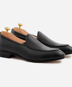 Vincent Belgian Loafers - Pebbled Leather - Men's
