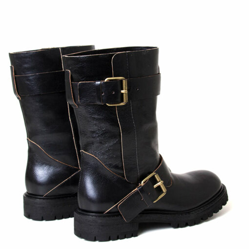 Agathe Women's Leather Moto Boot - Image 4