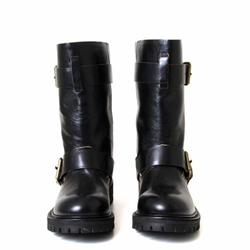 Agathe Women's Leather Moto Boot - Image 3