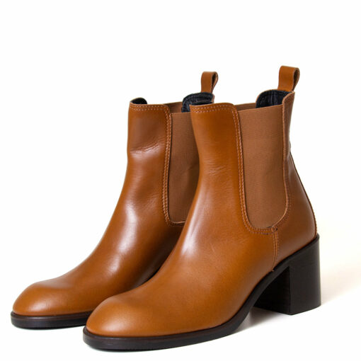 Aida Women's Leather Chelsea Boot Brown - Image 2
