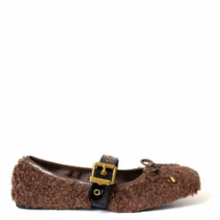 Camelia Women's Sherpa Ballerina Flat Brown
