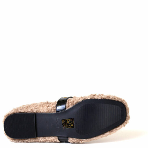 Camelia Women's Sherpa Ballerina Flat Beige - Image 5