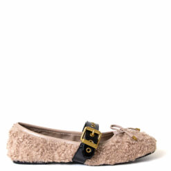 Camelia Women's Sherpa Ballerina Flat Beige