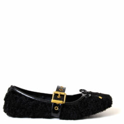 Camelia Women's Sherpa Ballerina Flat Black