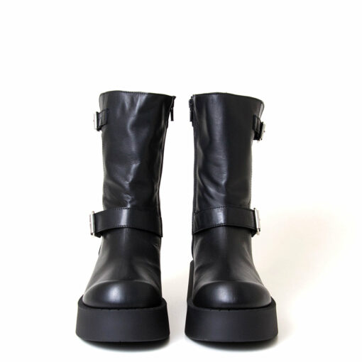 Chloe Women's Platform Leather Moto Boot - Image 3