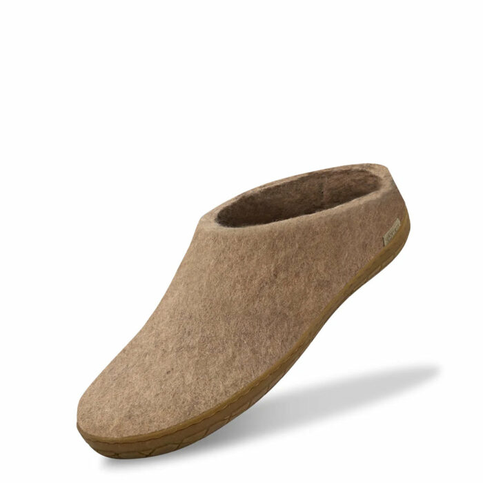 The Slipper On Unisex Shoe With Rubber Sole Light Brown - Image 4
