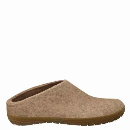 The Slipper On Unisex Shoe With Rubber Sole Light Brown