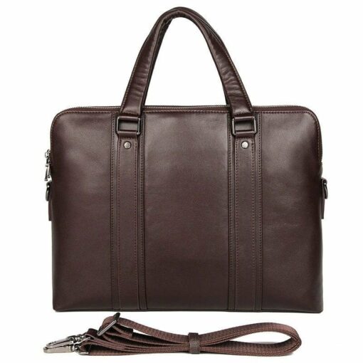 Premium Genuine Leather Slim Laptop Bag - 1241381 - Image 2