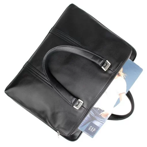 Premium Genuine Leather Slim Laptop Bag - 482023 - Image 2
