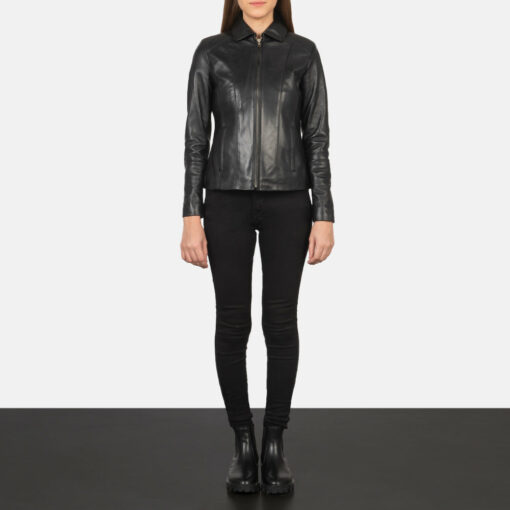Colette Black Leather Jacket - Image 4