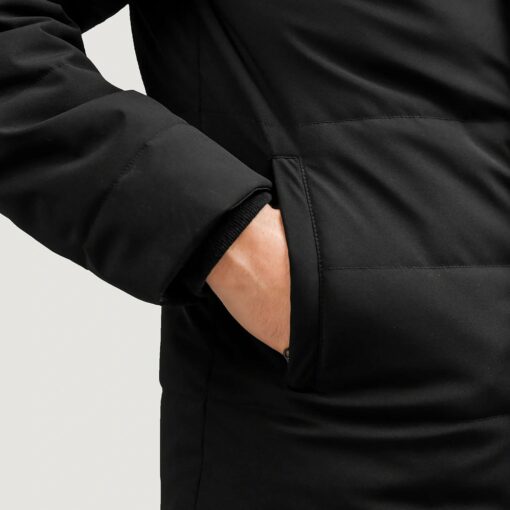 Exton Black Hooded Down Puffer Jacket - Image 6