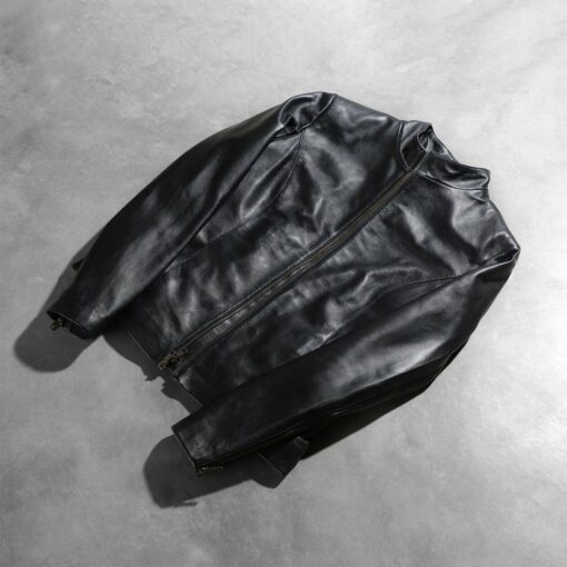Rumella Black Leather Biker Jacket - Image 7