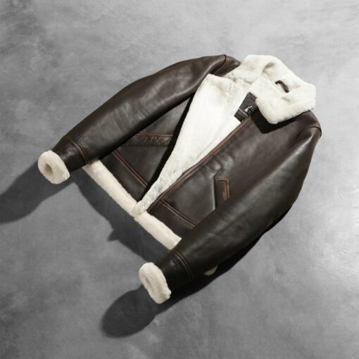 Sherilyn B-3 Brown Leather Bomber Jacket - Image 8
