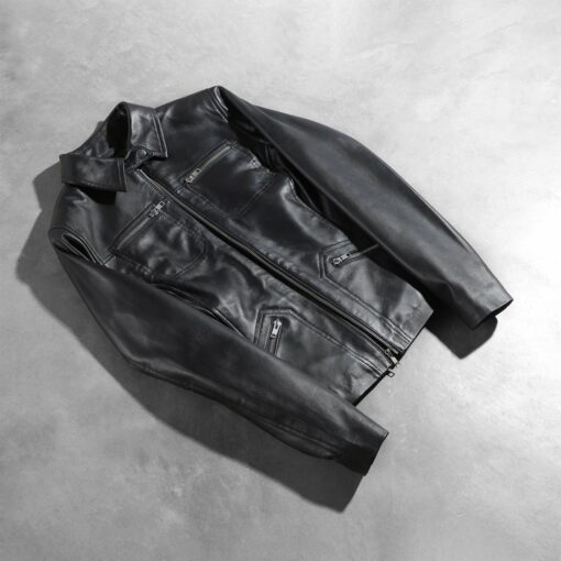 Tomachi Black Leather Jacket - Image 7