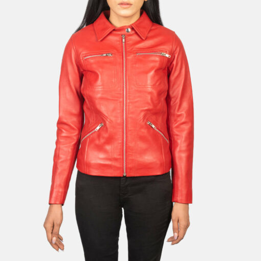 Tomachi Red Leather Jacket - Image 4