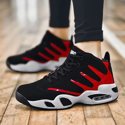 High Top Sneakers for Men red (2)