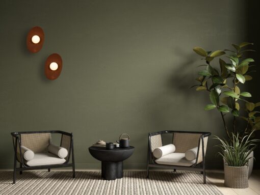 11" Terracotta LED Wall Lamp - Bohemian Textured Amorphous Light - Christmas Item Idea - Image 2