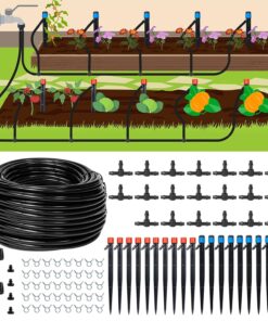 110FT Drip Irrigation Kit - DIY Automatic Watering System for Garden, Lawn & Greenhouse