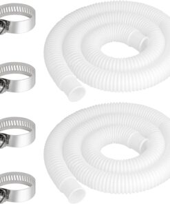 1.25" x 59" Pool Hose 2-Pack - Above Ground Swimming Pool Pump Filter Vacuum Hose Replacement for Intex 330/530/1000 GPH Pumps