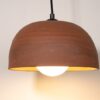 15" Terracotta Pendant Light - Large Handmade Ceramic Chandelier - Wabi Sabi Style Kitchen Island Lighting