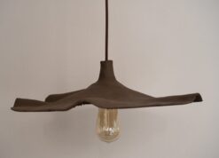 15" Wabi Sabi Ceramic Flower Pendant Light - Brown Island Lighting Fixture