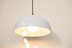 19" Blue & White Ceramic Pendant Light - Wabi Sabi Kitchen Island Hanging Lamp - Handcrafted Lighting