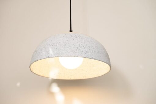19" Blue & White Ceramic Pendant Light - Wabi Sabi Kitchen Island Hanging Lamp - Handcrafted Lighting