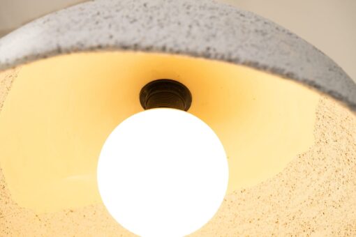 19" Blue & White Ceramic Pendant Light - Wabi Sabi Kitchen Island Hanging Lamp - Handcrafted Lighting - Image 3
