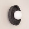 19" Japandi Ceramic Wall Sconce - Handmade Wabi Sabi Lamp - Modern Minimalist Home Decor Lighting