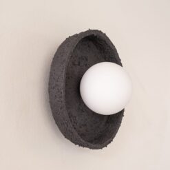 19" Japandi Ceramic Wall Sconce - Handmade Wabi Sabi Lamp - Modern Minimalist Home Decor Lighting