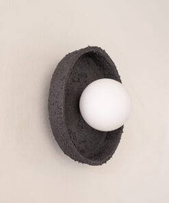 19" Japandi Ceramic Wall Sconce - Handmade Wabi Sabi Lamp - Modern Minimalist Home Decor Lighting