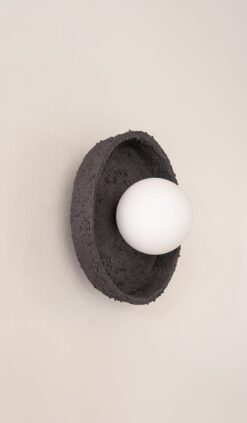 19" Japandi Ceramic Wall Sconce - Handmade Wabi Sabi Lamp - Modern Minimalist Home Decor Lighting