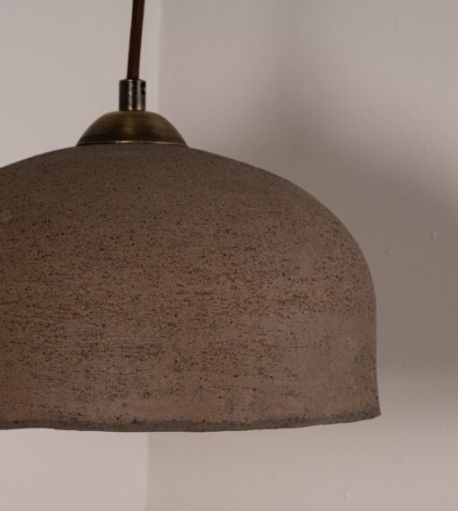 19" Large Brown Ceramic Chandelier - Handmade Primitive Pendant Light for Living Room - Modern Farmhouse Ceiling Fixture - Image 4