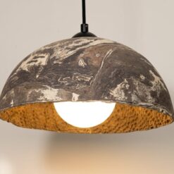 19" Rustic Ceramic Pendant Light - Pottery Chandelier for Kitchen Island Dining Room