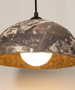 19" Rustic Ceramic Pendant Light - Pottery Chandelier for Kitchen Island Dining Room