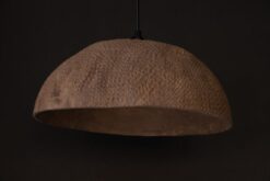 19" Wabi Sabi Ceramic Pendant Light - Brown Textured Ceiling Lamp for Dining Room