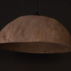 19" Wabi Sabi Ceramic Pendant Light - Brown Textured Ceiling Lamp for Dining Room