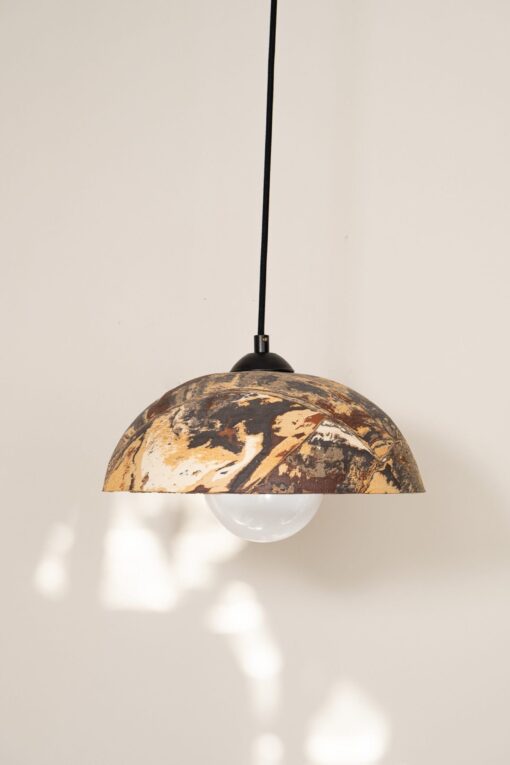 19" Wabi Sabi Ceramic Pendant Light - Handcrafted Outdoor/Indoor Ceiling Lamp - Colorful Options - Image 3