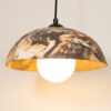 19" Wabi Sabi Ceramic Pendant Light - Handcrafted Outdoor/Indoor Ceiling Lamp - Colorful Options