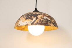 19" Wabi Sabi Ceramic Pendant Light - Handcrafted Outdoor/Indoor Ceiling Lamp - Colorful Options