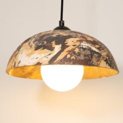 19" Wabi Sabi Ceramic Pendant Light - Handcrafted Outdoor/Indoor Ceiling Lamp - Colorful Options