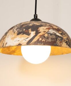 19" Wabi Sabi Ceramic Pendant Light - Handcrafted Outdoor/Indoor Ceiling Lamp - Colorful Options