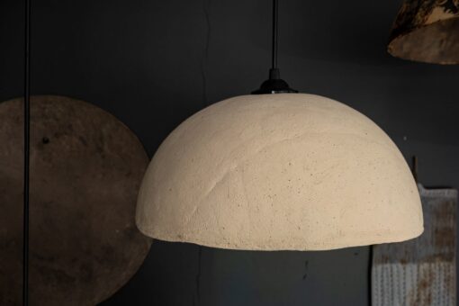 19" Wabi Sabi Ceramic Pendant Light - Handmade Clay Chandelier - Modern Minimalist Lighting - Image 3