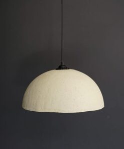 19" Wabi Sabi Ceramic Pendant Light - Handmade Clay Chandelier - Modern Minimalist Lighting