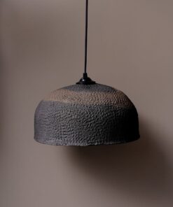 19" Wabi Sabi Ceramic Pendant Light - Mid Century Modern Brown Dining Room Ceiling Fixture