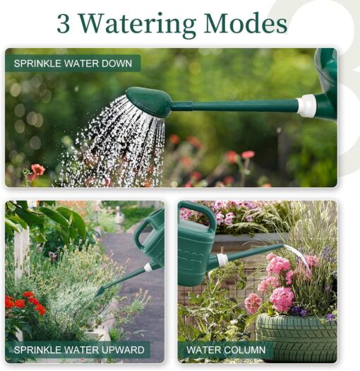 2 Gallon Watering Can - Long Spout & Stainless Steel Head - Outdoor Garden Plants & Flowers - Image 4