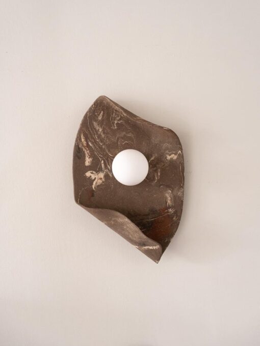 22" Wabi Sabi Ceramic Wall Sconce - Japandi Bathroom Light - Handmade Christmas Item