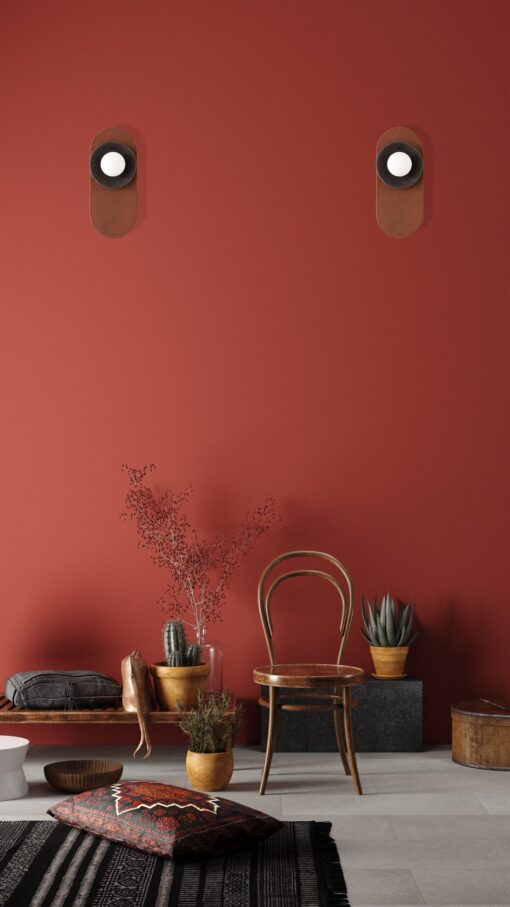 25" Terracotta Ceramic Wall Lamp - Modern Japandi Handmade Sconce - Large Rustic Light Fixture - Image 2