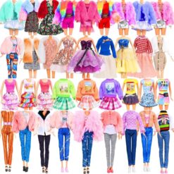 28Pcs Doll Clothes & Accessories for 11-12 Inch Dolls - Winter Coats, Dresses, Shoes - Xmas Items