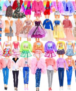 28Pcs Doll Clothes & Accessories for 11-12 Inch Dolls - Winter Coats, Dresses, Shoes - Xmas Items